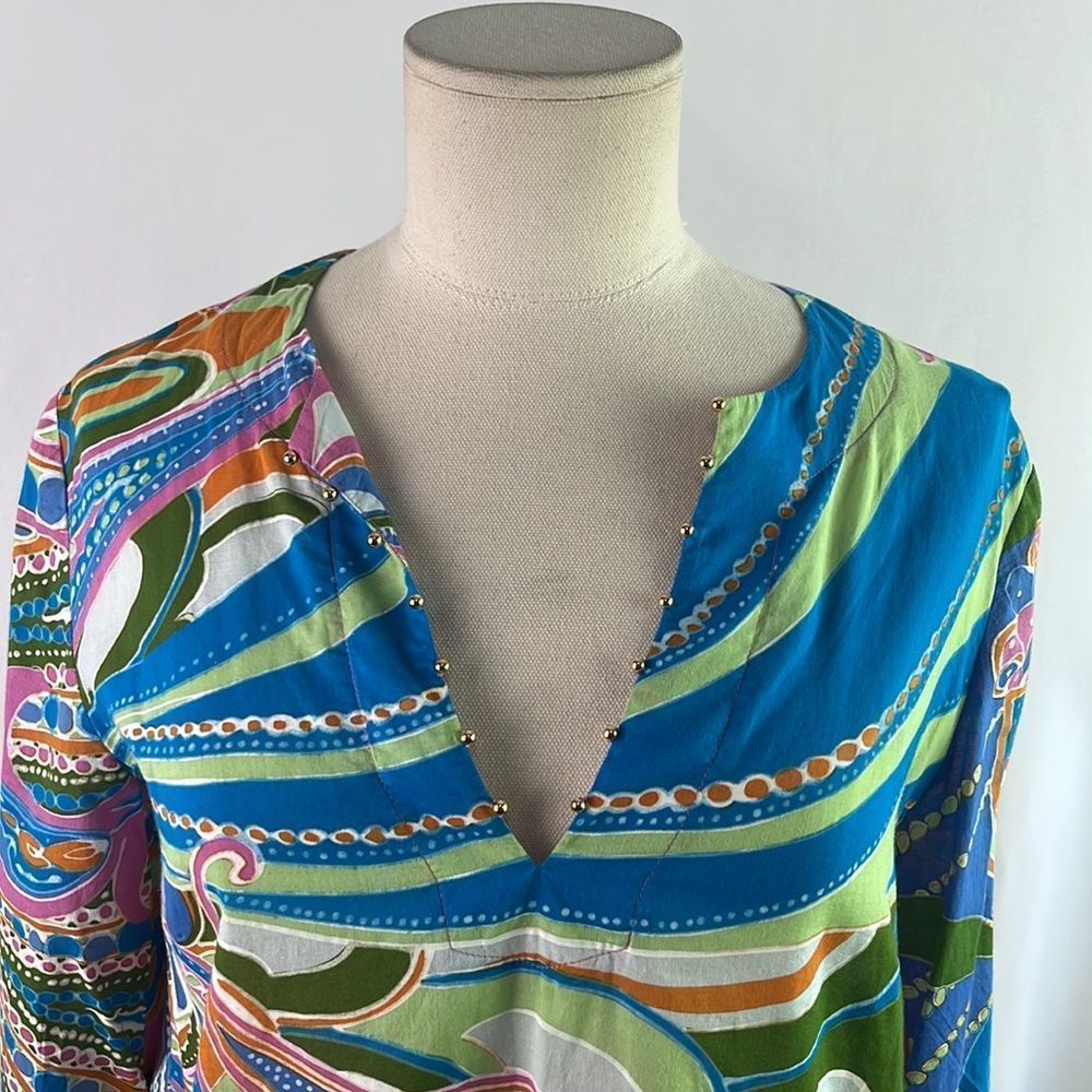 Tibi Multi Print With Beads Coverup - image 4